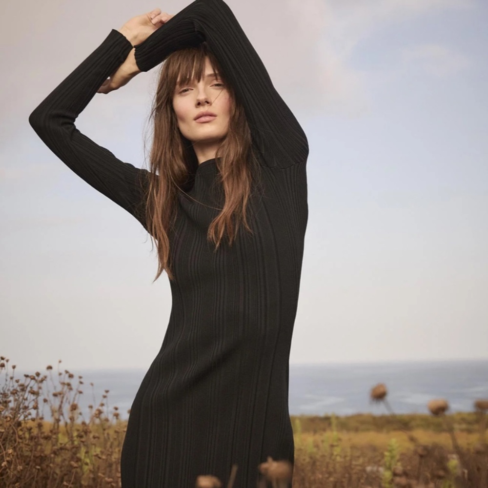 Chantae Ribbed Boatneck Dress